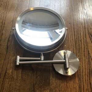3/$10 OVENTE Mounted Swivel Mirror with 10X Magnifying & Light